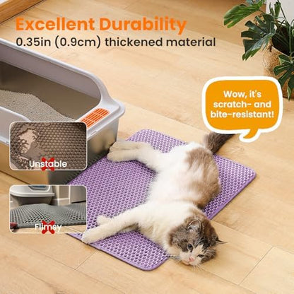 Cat Litter Mat, Double Layer Honeycomb Litter Box Mat - Image 6