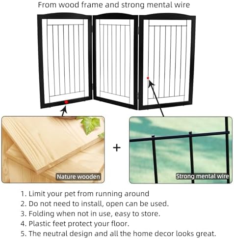 ZJSF Freestanding Foldable Dog Gate - Image 6