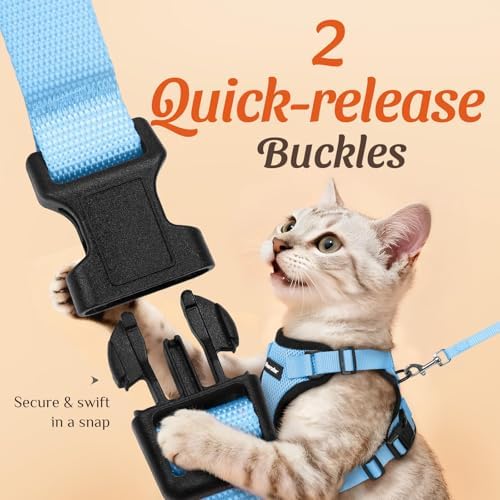 Dooradar Cat Harness and Leash Set, Adjustable and Escape Proof - Image 4