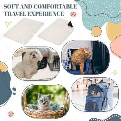 Drydiet 4 Pcs Cat Carrier Pad Reversible Liner, 17 x 11 Inch - Image 3