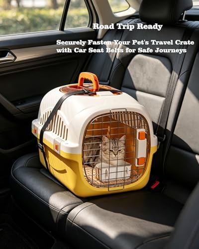 Cat Carrier Airline Approved, Portable Pet Travel Crate - Image 5