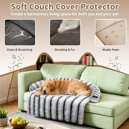 WATANIYA PET Large Dog Couch Bed, Fluffy Washable Couch Protector - Image 4