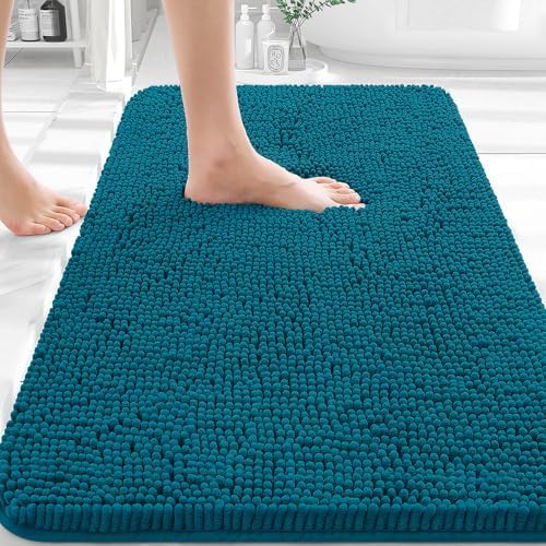 OLANLY Bathroom Rugs 32x20, Extra Soft Absorbent Chenille Bath Rugs by OLANLY