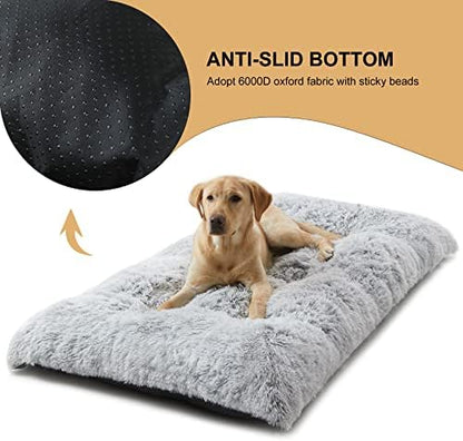 BFPETHOME Dog Beds for Large Dogs, Plush Dog Crate Bed Fluffy Cozy Kennel Pad - Image 6