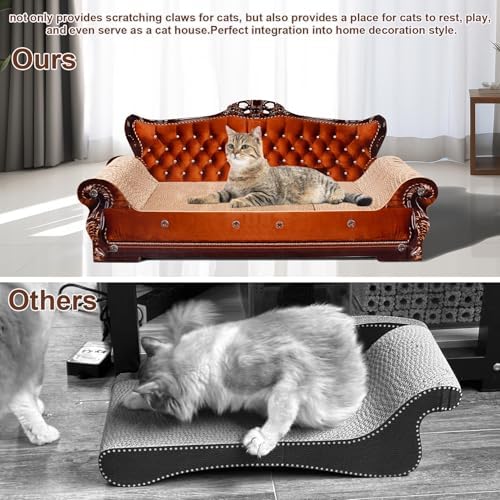 COOZMENT Sofa-Shaped Cat Scratching Couch & Lounge Bed - Image 4