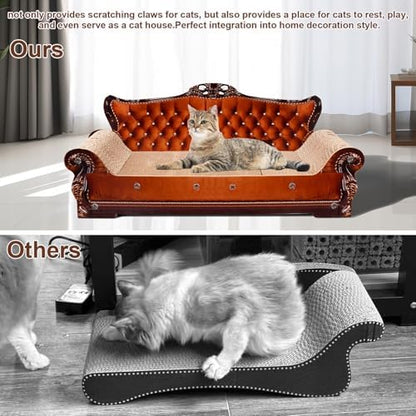 COOZMENT Sofa-Shaped Cat Scratching Couch & Lounge Bed - Image 4