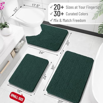 OLANLY Bathroom Rugs 32x20, Extra Soft Absorbent Chenille Bath Rugs - Image 2