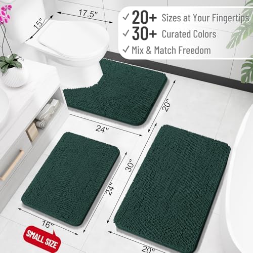 OLANLY Bathroom Runner Rugs 45x27, Extra Soft Absorbent Chenille Bath Rugs - Image 2