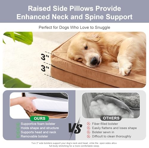 Rainmr Microsuede Dog Bed Orthopedic Washable - Image 6