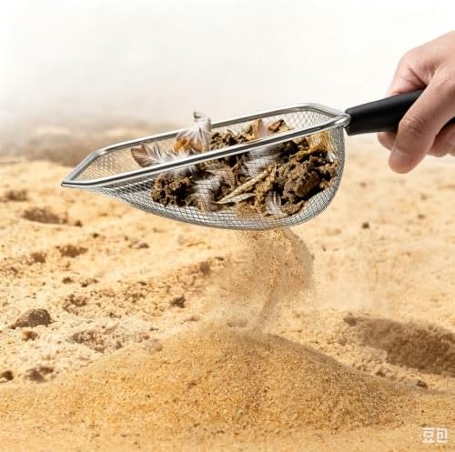 Chicken Poop Scooper, 2 Pack Metal Mesh Shovel - Image 2