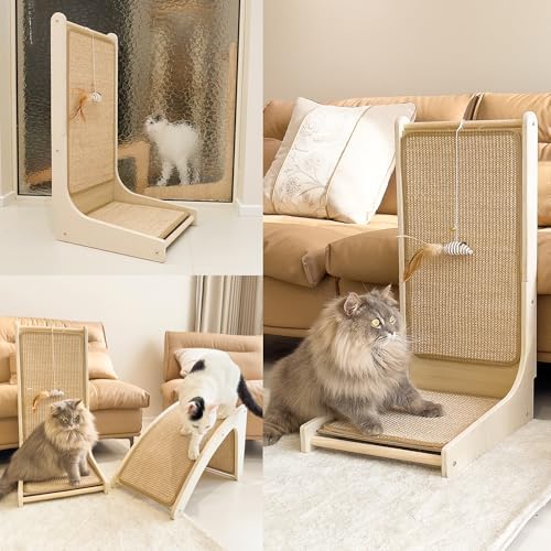 PETKARAY Cat Scratcher, Sisal Cat Scratch Pad, L Shape Scratching Board - Image 6