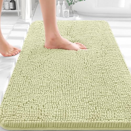 OLANLY Bathroom Rugs 30x20, Extra Soft Absorbent Chenille Bath Rugs by OLANLY