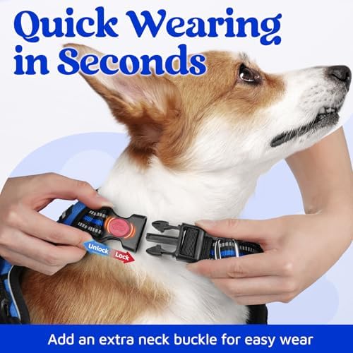 rabbitgoo Dog Harness Medium Sized, No Pull 3 Buckles Easy On & Off - Image 2