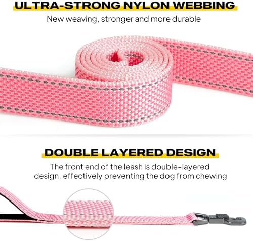 Fida Heavy Duty Dog Leash for Medium Large Dogs, 5 FT, Dual Padded Handles - Image 3