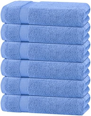 White Classic Wealuxe Light Blue Bath Towels 24x50 Inch, Cotton Towel Set by WhiteClassic