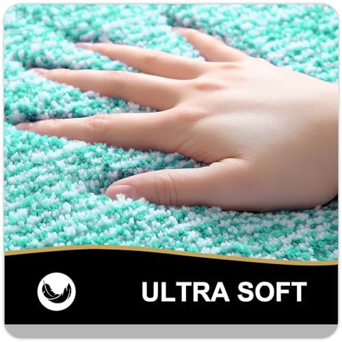 OLANLY Small Bathroom Rugs 24x16, Absorbent Microfiber Bath Rugs - Image 3