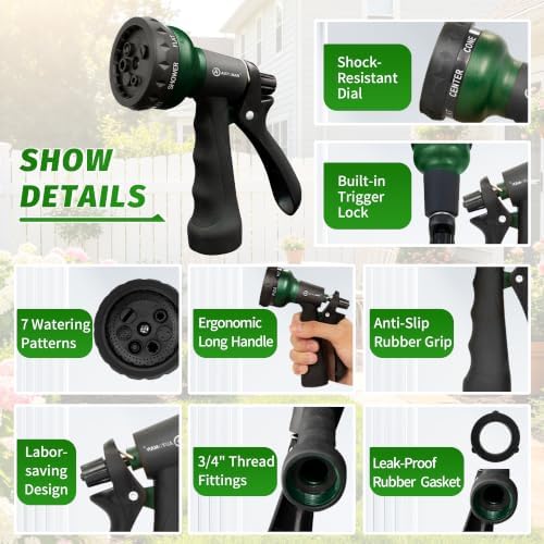 AUTOMAN Garden Hose Nozzle, Water Hose Sprayer Nozzle - Image 3