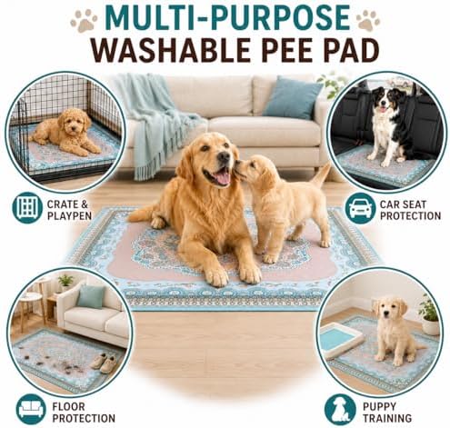 Washable Pee Pads for Dogs, 2 Pack Reusable Puppy Training Pads - Image 6