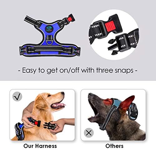 PHOEPET No Pull Dog Harness Medium Reflective Front Clip Vest - Image 3