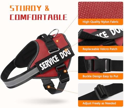 MUMUPET Service Dog Vest, No Pull & Reflective Dog Harness - Image 2