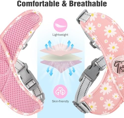 Pawaboo Small Dog Harness and Leash Set, Puppy Harness X-Frame Adjustable - Image 5