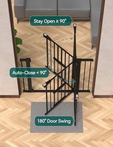 Babelio 36" Tall Pet Gate with Cat Door, CatPrivilege II - Image 6