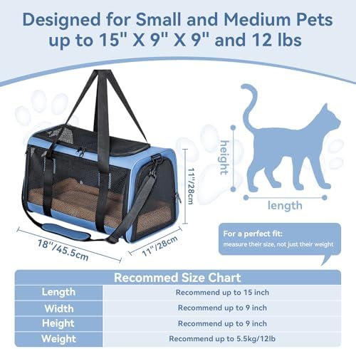PETSFIT Cat Carrier Soft with Patented Safety Buckles, Safe - Image 5