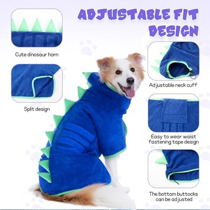 Super Absorbent Dog Bathrobe, Fast-Drying Robe - Image 3