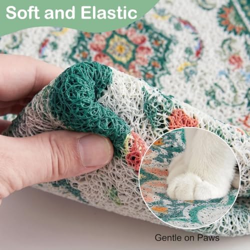 Glittme Cat Litter Mat 33"x22" Non-Slip Washable Trapping Mat - Image 4