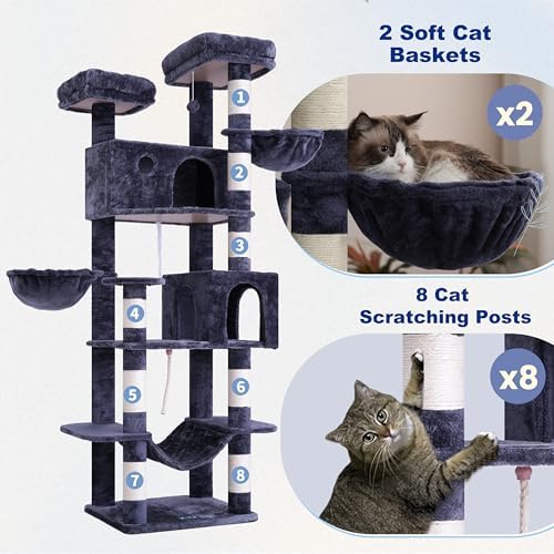 Gitelsnour 80.7'' Tall Cat Tree Tower - Image 6