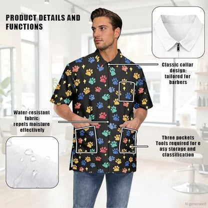 Men’s Pet Barber Jacket, Professional Design Water & Hair Proof - Image 6