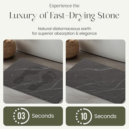Quick Dry Shower Stone Bath Mat, Super Absorbent & Non-Slip 24 x 16 Inch - Image 5