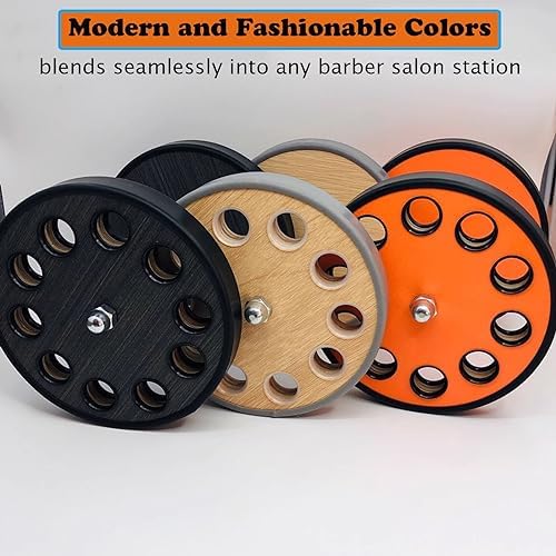 XDONEF Rotating Hair Scissors Holder, Wooden Salon Shears Container - Image 7