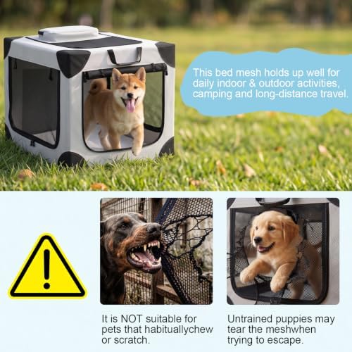 Portable Soft Medium Dog Crate Collapsible Pet Travel Kennel M - Image 2