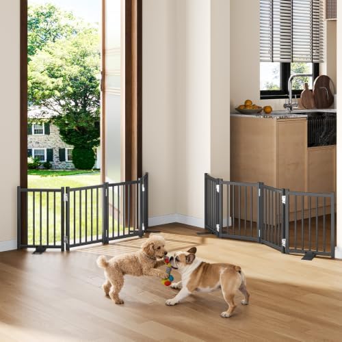 Snughome 2 Pack Short Dog Gate Indoor, Expand Up to 48’’ Wide Foldable Pet Gate - Image 3
