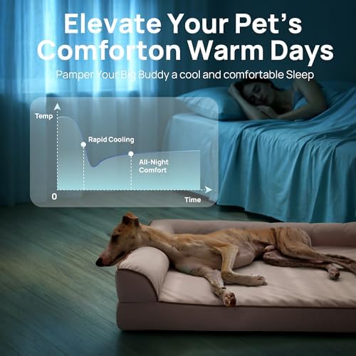 Cooling Dog Bed for Summer, Extra Large Orthopedic Cool Pet Bed - Image 2