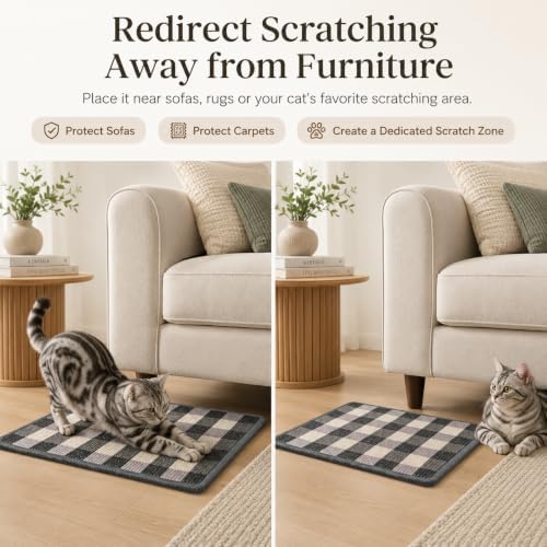 Cat Scratcher Mat, Natural Sisal Cat Scratch Pad - Image 7