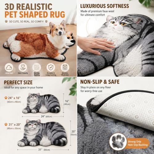3D Realistic Dog Shaped Bath Mat & Floor Rug - Image 4