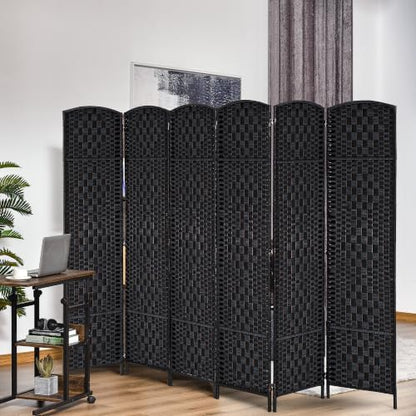 HOMCOM Room Divider 6-Panel, 6FT-Tall Folding Privacy Screen - Image 2