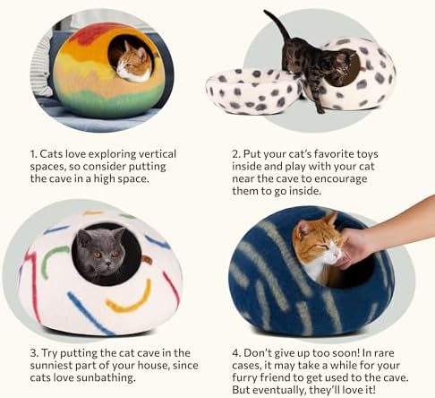 MEOWFIA Cat Cave – Premium Felt Cat Bed - Image 7