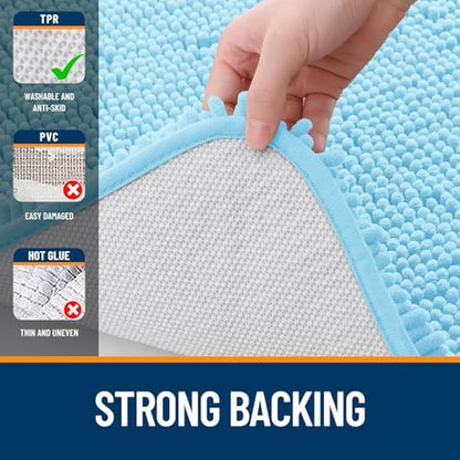 OLANLY Large Bathroom Rugs 40x32, Extra Soft Absorbent Chenille Bath Rugs - Image 6