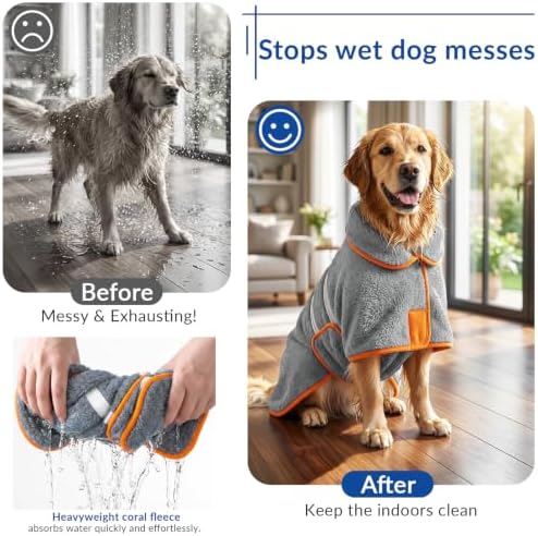 Bienbee Dog Bathrobe, Super Absorbent - Image 2