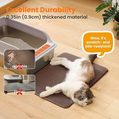 Cat Litter Mat, Double Layer Honeycomb Litter Box Mat - Image 6