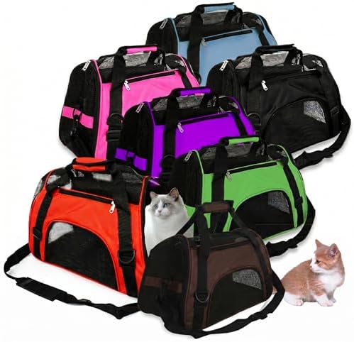 7 Pcs Cat Carrier, Soft Sided Foldable Portable Comfortable Pet Carrying Bag by GEFEDESUL