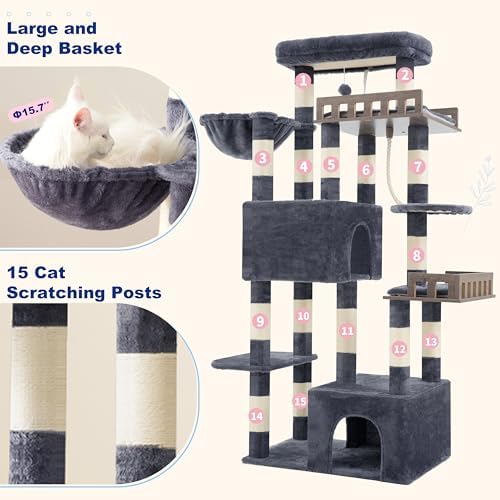 Gitelsnour Maine Coon Cat Tree, Heavy Duty Cat Tower - Image 6