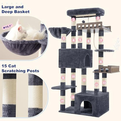 Gitelsnour Maine Coon Cat Tree, Heavy Duty Cat Tower - Image 6