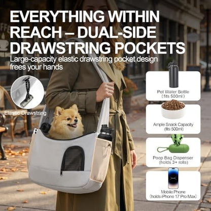 Dog Carrier Sling for Small Dogs & Cats Hand-Free Puppy Sling Purses - Image 6