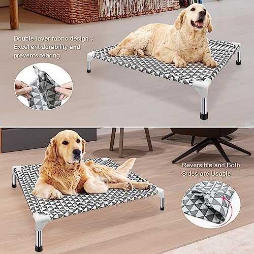 Kuntrust Elevated Outdoor Dog Bed, Medium Size, Cotton Material, Non-Slip Feet - Image 3