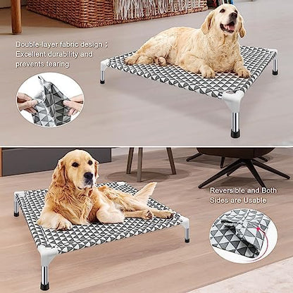 Kuntrust Elevated Outdoor Dog Bed, Medium Size, Cotton Material, Non-Slip Feet - Image 3