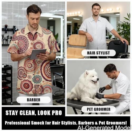 Professional Grooming Smock Unisex, Water Resistant Anti-Static - Image 4